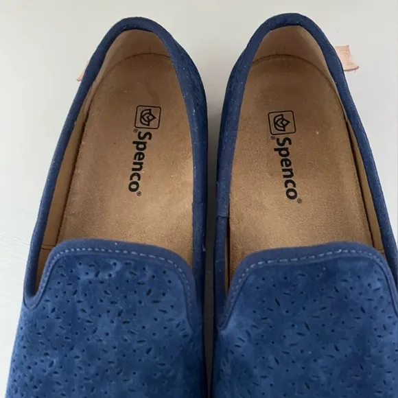 NWOT 💙 Spenco Bailey Orthotic Leather Flat in Peacock Blue