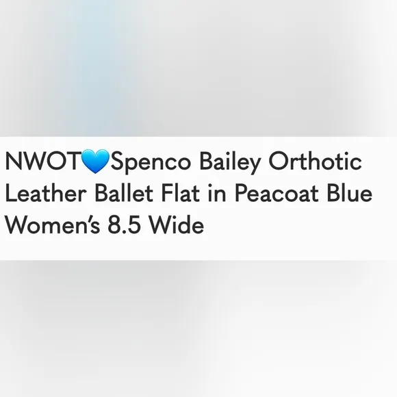 NWOT 💙 Spenco Bailey Orthotic Leather Flat in Peacock Blue
