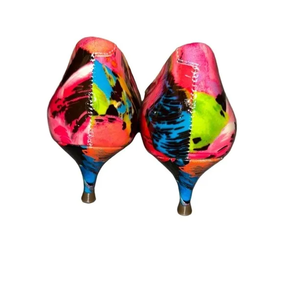 NWOT Vionic Kit Josie Women's Heels Arch Support floral patent leather Size 7