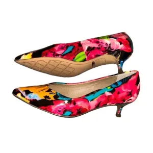 NWOT Vionic Kit Josie Women's Heels Arch Support floral patent leather Size 7