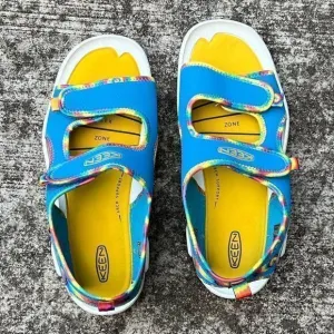 NWOT Keen Girls Knotch Creek‎ Quick Dry Sandals Tie Dye Vivid Blue Size 5