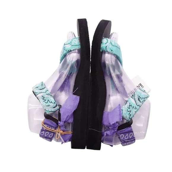 NWT Arizona Love Trekky Apache Bandana Sandals Sz 39 Green Purple Casual