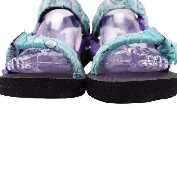 NWT Arizona Love Trekky Apache Bandana Sandals Sz 39 Green Purple Casual