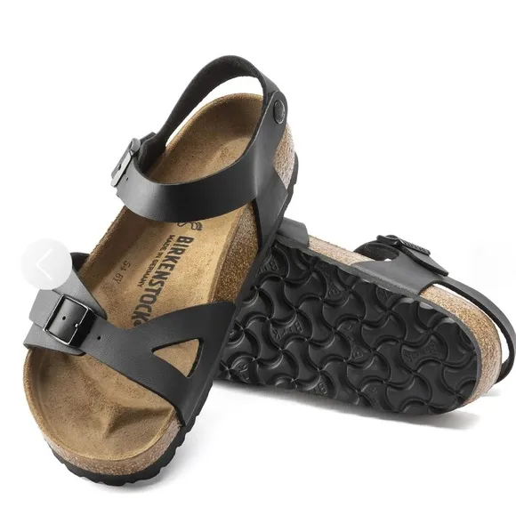 NWT Birkenstock Rio BS Black Sandals-Euro Size 37, US Size 6