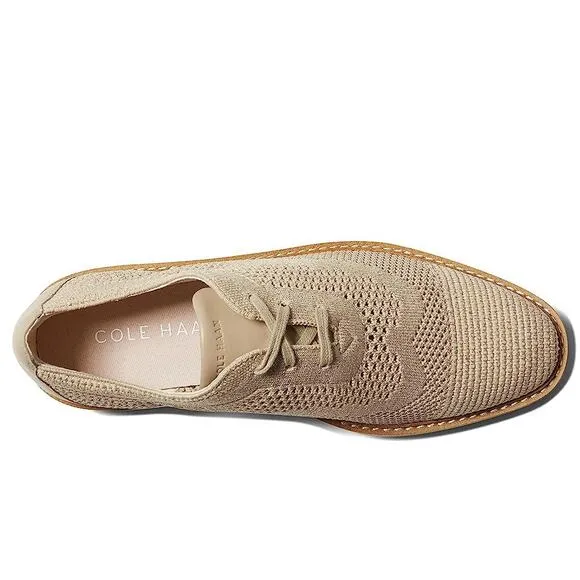 NWT Cole Haan Women's Originalgrand  Stitchlite Oxfords, Rye Knit/Ivory-Size 6