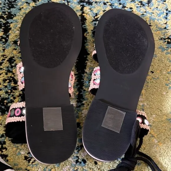 NWT Free People Mantra mirror sandals 7.5