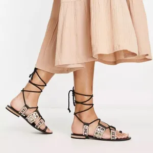NWT Free People Mantra mirror sandals 7.5