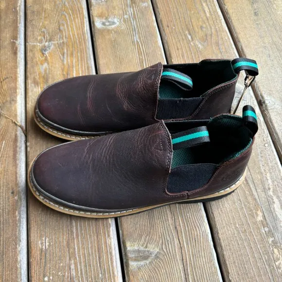 NWT Georgia Giant Brown Leather Wedge Romeo Work Shoe in Men's 11.5 / EU 45