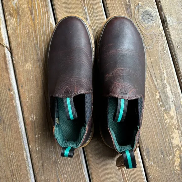 NWT Georgia Giant Brown Leather Wedge Romeo Work Shoe in Men's 11.5 / EU 45
