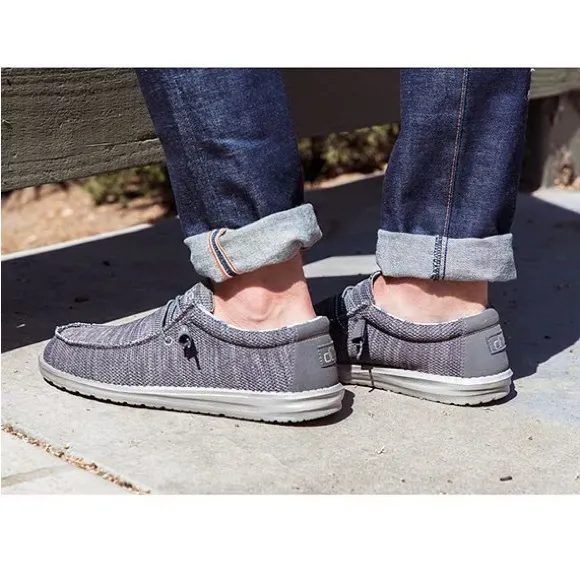 NWT Hey Dude Wally Sox Charcoal Mens Sz 11