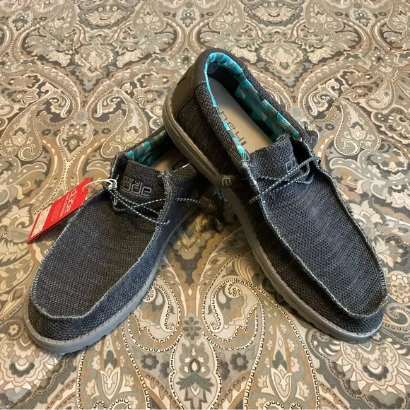 NWT Hey Dude Wally Sox Charcoal Mens Sz 11