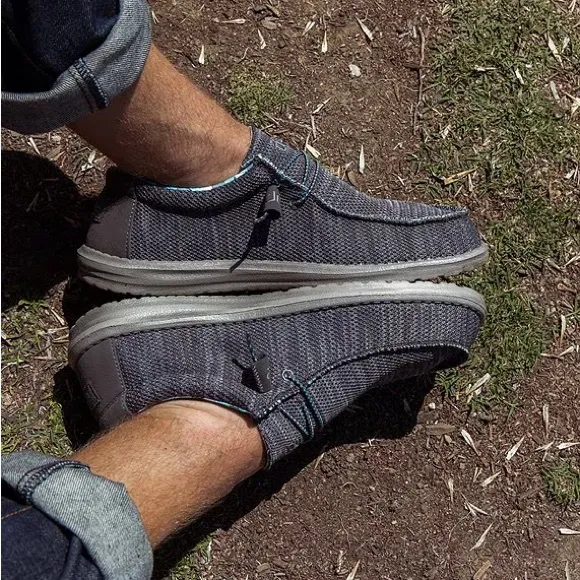 NWT Hey Dude Wally Sox Charcoal Mens Sz 11