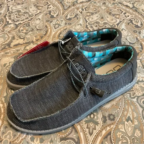NWT Hey Dude Wally Sox Charcoal Mens Sz 11