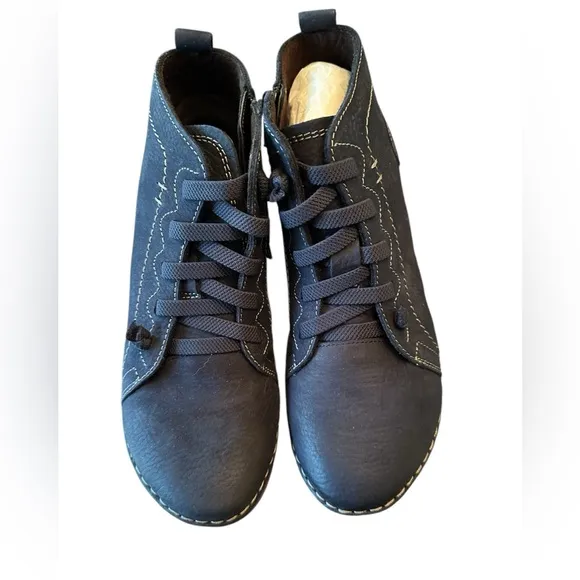 NWT Josef Seibel Shoes Germany Fergey Leather Comfort Zip up Ankle Boots Fergey