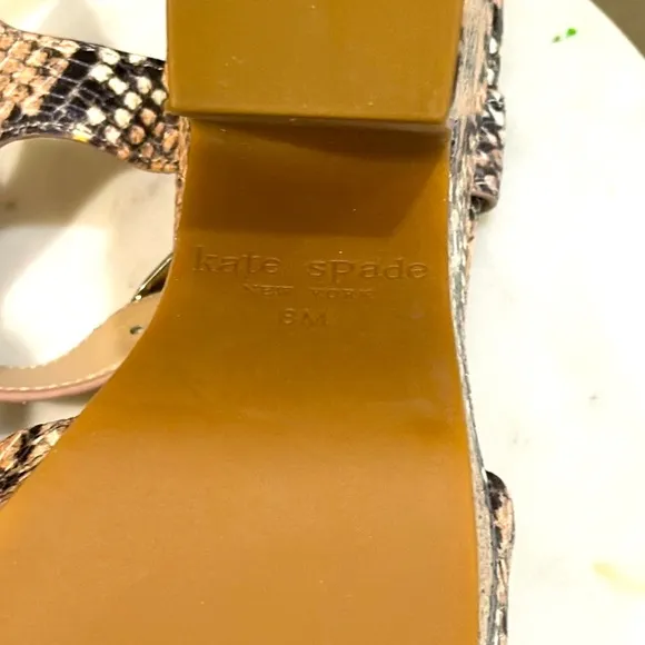 NWT  Kate Spade Leather Snakeskin Platform Sandals