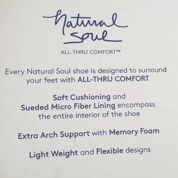 NWT Natural Soul Extra Arch Support Booties