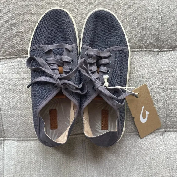 NWT Olukai Pehuea Li Women’s Slip On Sneakers Gray
