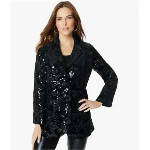 NWT Roaman's Women's Plus Size Statement Sequin Blazer - Size 18W  ***Item: 0548