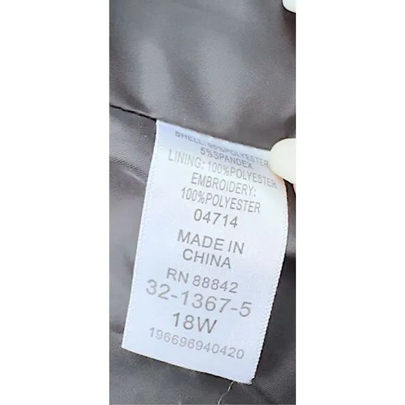 NWT Roaman's Women's Plus Size Statement Sequin Blazer - Size 18W  ***Item: 0548