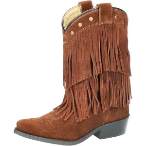 NWT SMOKY MOUNTAIN BOOTS Girls Wisteria Western Boots Sz 1 youth Brown fringe