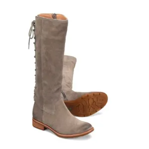 NWT Sofft Sharnell II Waterproof Pietra Gray Suede Adjust Lace Up Tall Boots 6M