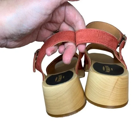 NWT Swedish Hasbeens New Braided Sandals 39 / 9 Rost Rust Suede Leather