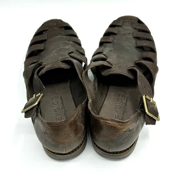 NWT Tommy Bahama Men’s 11.5D Maunai Leather Sandals dark brown