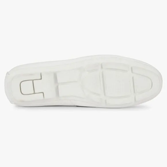 NWT Van Heusen Flex Rufus 12 Men White Leather Memory Foam Dress Loafers Shoes