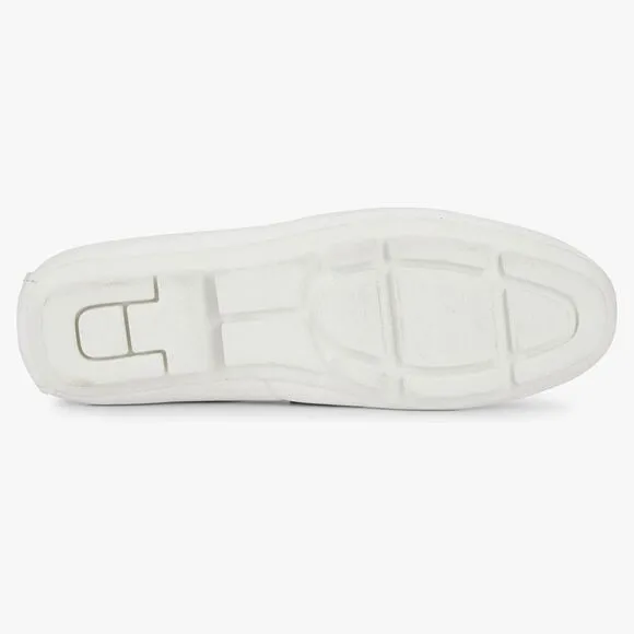 NWT Van Heusen Flex Rufus 12 Men White Leather Memory Foam Dress Loafers Shoes
