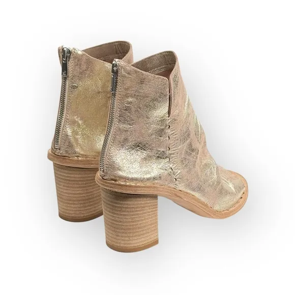 Officine Creative ✿ Handmade Open Toe Heeled Boot Sandals ✿ Metal Gold ✿ 39.5