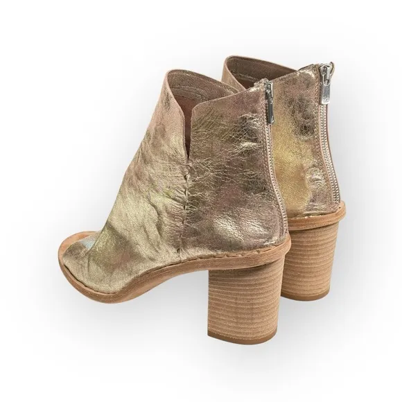 Officine Creative ✿ Handmade Open Toe Heeled Boot Sandals ✿ Metal Gold ✿ 39.5