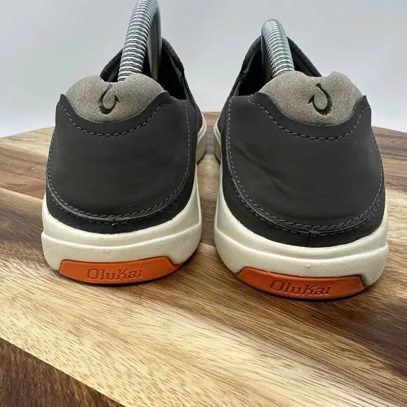 OluKai Lae'ahi Breathable Slip On Casual Shoes Sneakers Men's 9.5 Pavement Gray