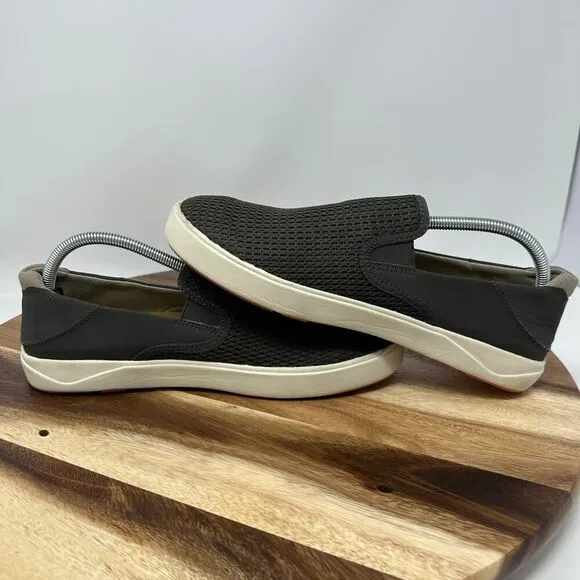 OluKai Lae'ahi Breathable Slip On Casual Shoes Sneakers Men's 9.5 Pavement Gray