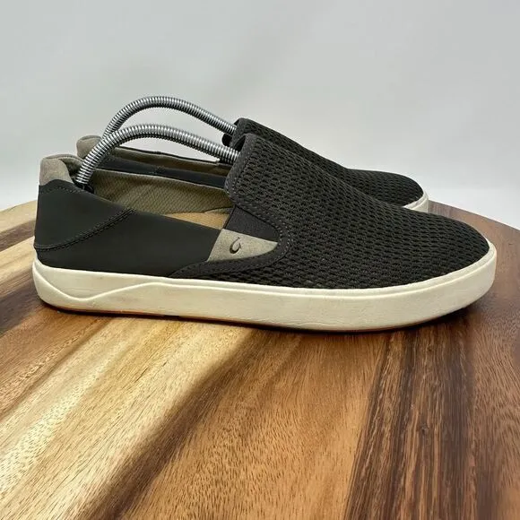 OluKai Lae'ahi Breathable Slip On Casual Shoes Sneakers Men's 9.5 Pavement Gray
