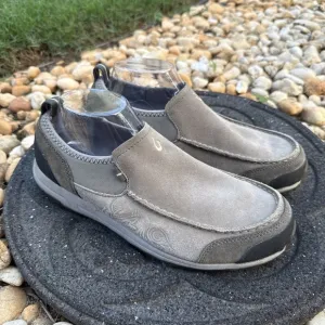 Olukai Men's Kama Hele Slip-On Light Brown Leather Shoes Size 10M