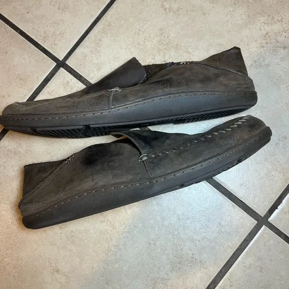 Olukai Mens Moloa Leather Slip-On Shoes Size 11