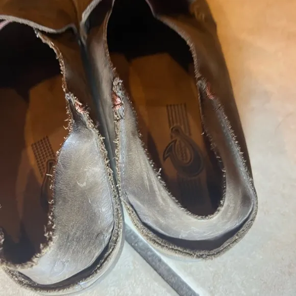 Olukai Mens Moloa Leather Slip-On Shoes Size 11
