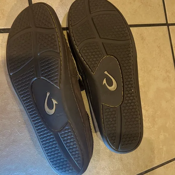 Olukai Mens Moloa Leather Slip-On Shoes Size 11