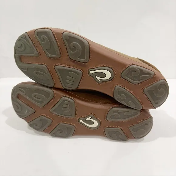 Olukai Moloa Men’s Leather Loafer Slip On Shoes