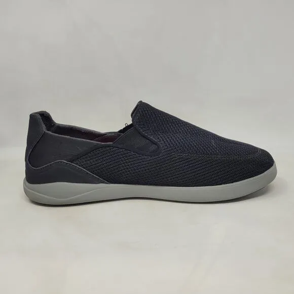OLUKAI Nohea Pae Shoes Men 11.5 Black Slip On Sneakers Lightweight Breathable