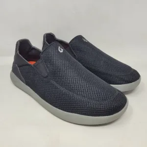 OLUKAI Nohea Pae Shoes Men 11.5 Black Slip On Sneakers Lightweight Breathable