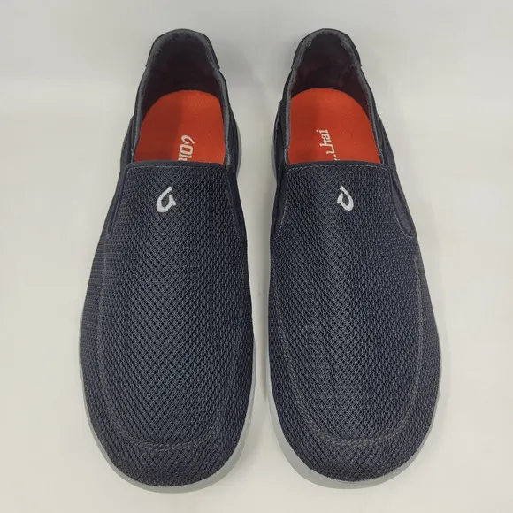 OLUKAI Nohea Pae Shoes Men 11.5 Black Slip On Sneakers Lightweight Breathable