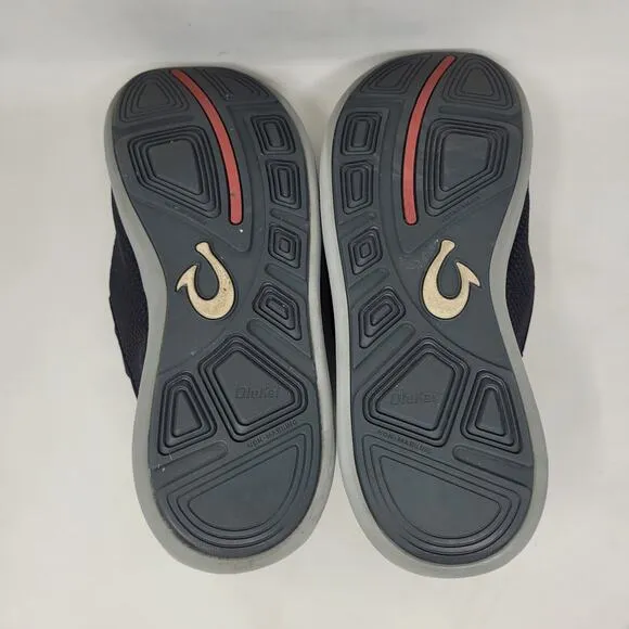 OLUKAI Nohea Pae Shoes Men 11.5 Black Slip On Sneakers Lightweight Breathable