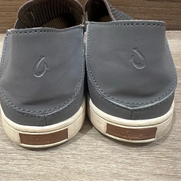 Olukai Pehuea Slip On Shoes Pavement Gray Size 10