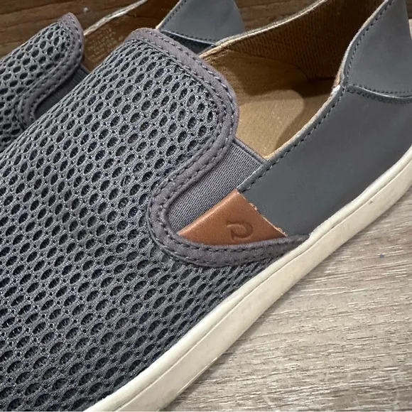 Olukai Pehuea Slip On Shoes Pavement Gray Size 10