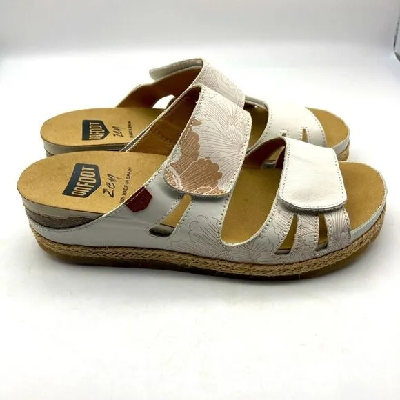 On Foot 232 Cynara Cuero Leather Sandals Size 38/7,5 Made in Spain