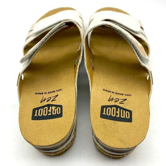 On Foot 232 Cynara Cuero Leather Sandals Size 38/7,5 Made in Spain