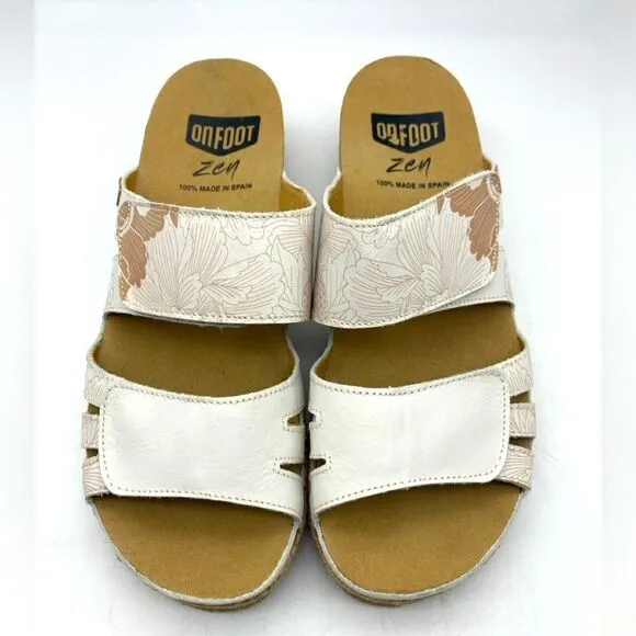 On Foot 232 Cynara Cuero Leather Sandals Size 38/7,5 Made in Spain