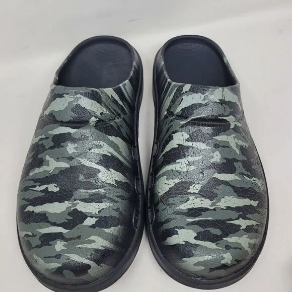 OOFOS Clogs Shoes OOCLOG Camo Recovery Sandal Mens-8 Wmns-10 EU-41 Lmtd edit Grn