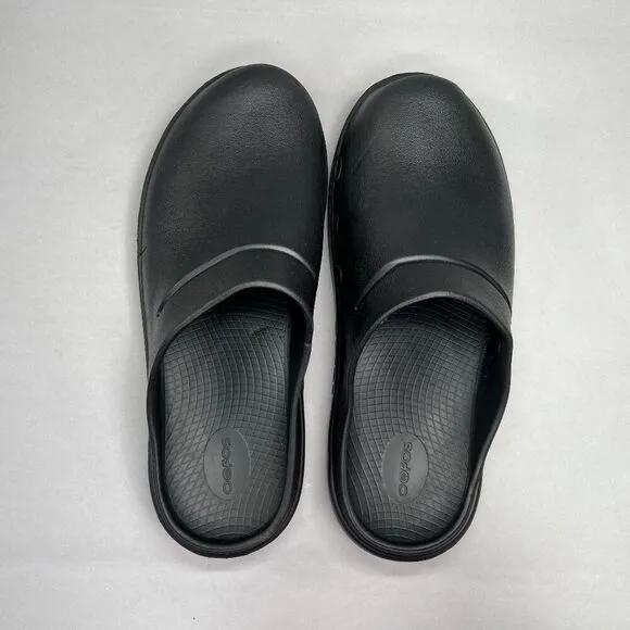Oofos Men's Size 11 Black Oocloog Clogs